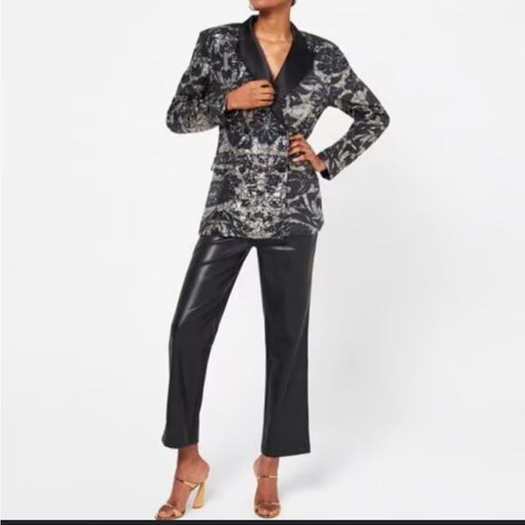 Rotate Birger Christensen Black Sequin Blazer Size 4 Retails $450 - Picture 9 of 9